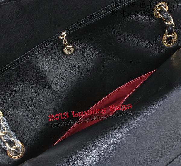 Chanel Classic Flap Bag Black Sheepskin Leather A36071 Gold Chanel Classic Flap Bag Black Sheepskin Leather A36071 Gold