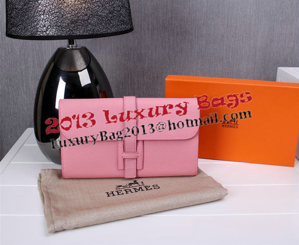 Hermes Jige Clutch Bag Calfskin Leather H8057 Pink Hermes Jige Clutch Bag Calfskin Leather H8057 Pink