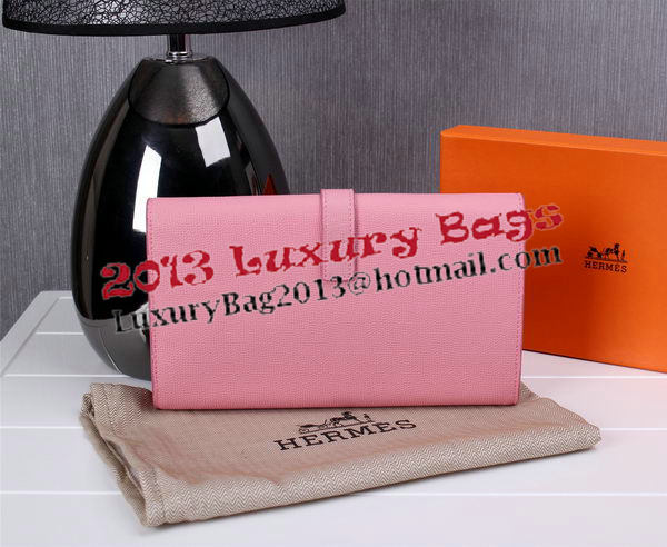 Hermes Jige Clutch Bag Calfskin Leather H8057 Pink Hermes Jige Clutch Bag Calfskin Leather H8057 Pink