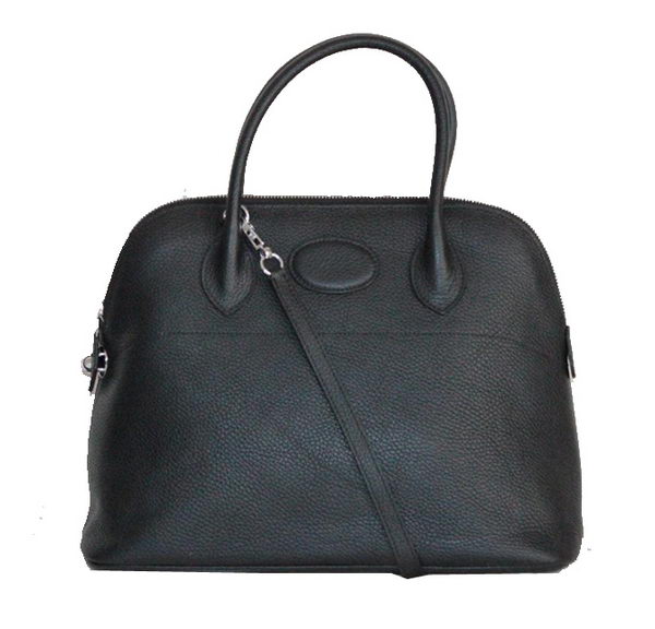 Hermes Bolide 37CM Calfskin Leather Tote Bags H509084 Black
