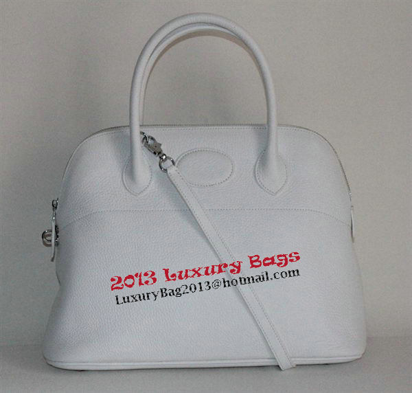 Hermes Bolide 37CM Calfskin Leather Tote Bags H509084 White Hermes Bolide 37CM Calfskin Leather Tote Bags H509084 White