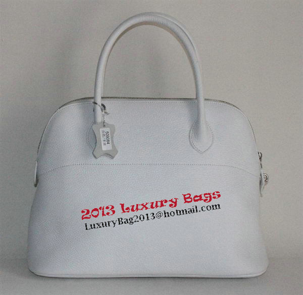 Hermes Bolide 37CM Calfskin Leather Tote Bags H509084 White Hermes Bolide 37CM Calfskin Leather Tote Bags H509084 White