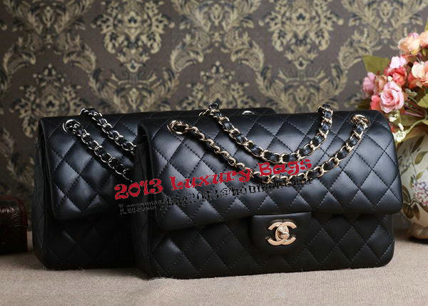 Chanel 2.55 Series Bag Original Black Sheepskin CHA1112 Gold Chanel 2.55 Series Bag Original Black Sheepskin CHA1112 Gold