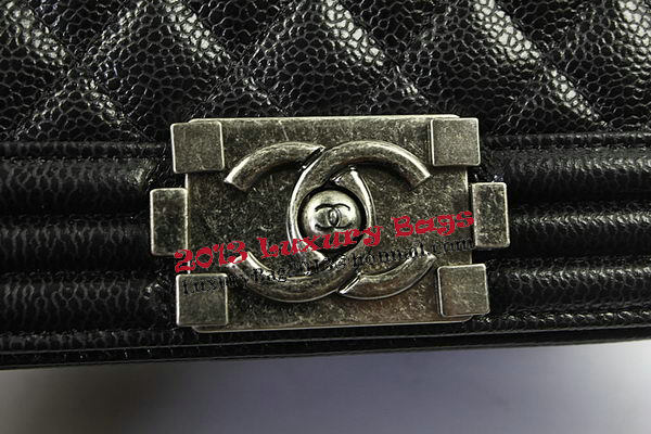 Boy Chanel Flap Shoulder Bags Black Original Cannage Pattern A67025 Silver Boy Chanel Flap Shoulder Bags Black Original Cannage Pattern A67025 Silver