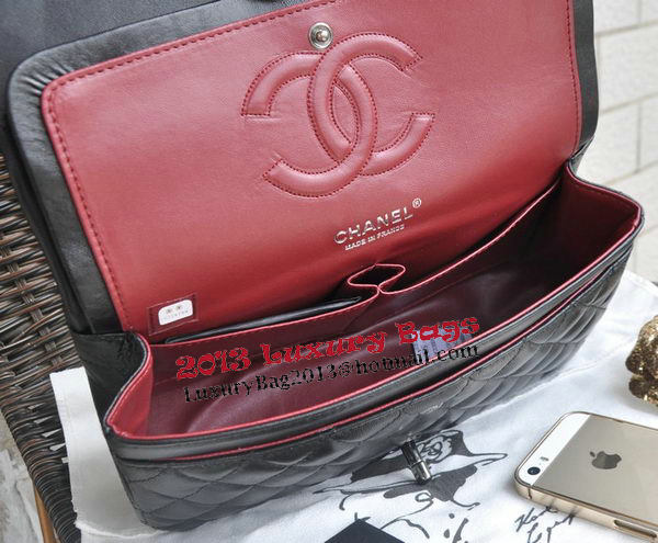 Chanel 2.55 Series Bags Black Sheepskin Leather CHA1112 Silver Chanel 2.55 Series Bags Black Sheepskin Leather CHA1112 Silver
