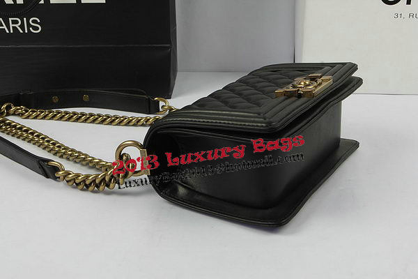 Chanel Boy Flap Shoulder Bags Black Original Lambskin Leather A67085 Gold Chanel Boy Flap Shoulder Bags Black Original Lambskin Leather A67085 Gold