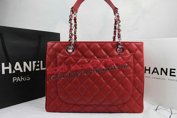 Chanel Classic Coco Bag Red GST Caviar Leather A50995 Silver Chanel Classic Coco Bag Red GST Caviar Leather A50995 Silver