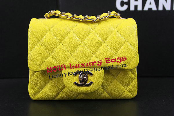 Chanel Classic MINI Flap Bag Lemon Cannage Pattern CF1115 Gold Chanel Classic MINI Flap Bag Lemon Cannage Pattern CF1115 Gold
