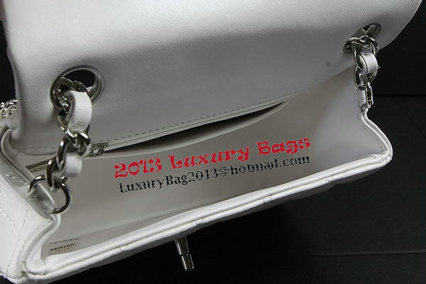 Chanel Classic MINI Flap Bag OffWhite Original Sheep Leather CF1115 Silver Chanel Classic MINI Flap Bag OffWhite Original Sheep Leather CF1115 Silver