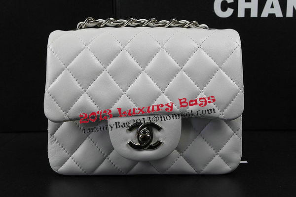Chanel Classic MINI Flap Bag OffWhite Original Sheep Leather CF1115 Silver Chanel Classic MINI Flap Bag OffWhite Original Sheep Leather CF1115 Silver