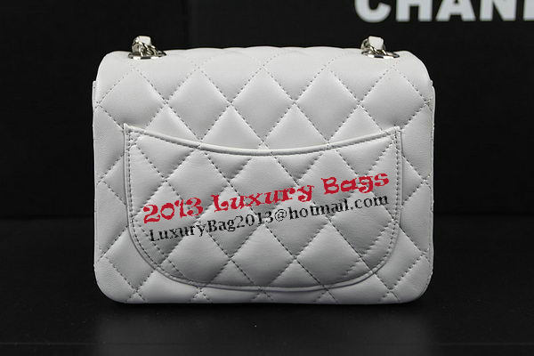 Chanel Classic MINI Flap Bag OffWhite Original Sheep Leather CF1115 Silver Chanel Classic MINI Flap Bag OffWhite Original Sheep Leather CF1115 Silver