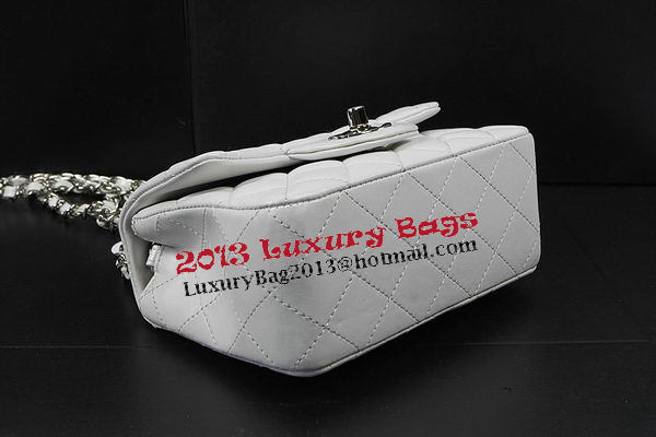 Chanel Classic MINI Flap Bag OffWhite Original Sheep Leather CF1115 Silver Chanel Classic MINI Flap Bag OffWhite Original Sheep Leather CF1115 Silver