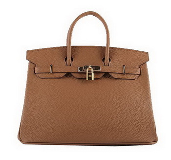 Hermes Birkin 35CM Tote Bags Wheat Grainy Leather H-35 Gold