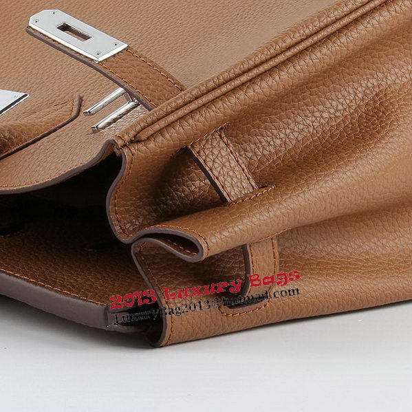 Hermes Birkin 35CM Tote Bags Wheat Grainy Leather H-35 Silver Hermes Birkin 35CM Tote Bags Wheat Grainy Leather H-35 Silver