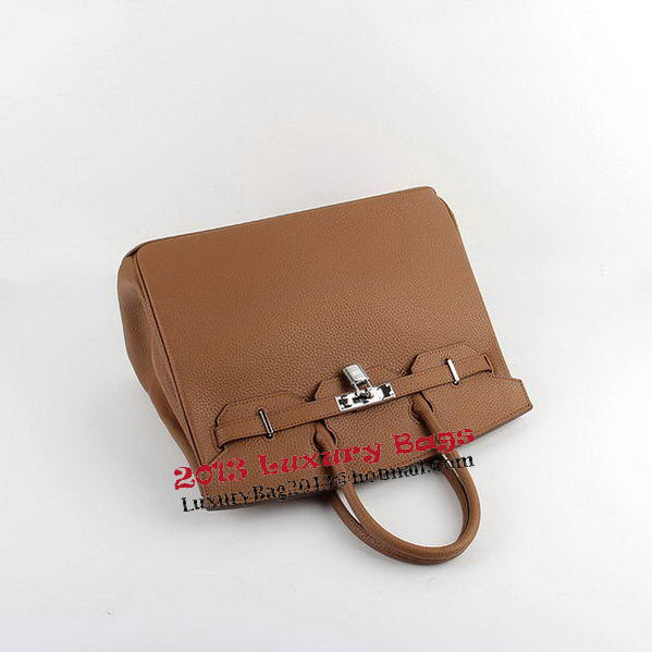 Hermes Birkin 35CM Tote Bags Wheat Grainy Leather H-35 Silver Hermes Birkin 35CM Tote Bags Wheat Grainy Leather H-35 Silver