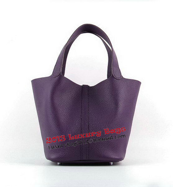 Hermes Picotin Lock MM Bags Clemence Leather H8616 Purple Hermes Picotin Lock MM Bags Clemence Leather H8616 Purple
