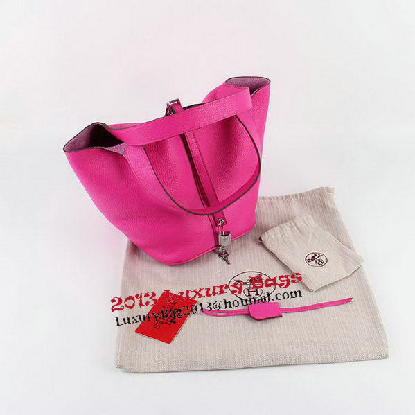 Hermes Picotin Lock MM Bags Clemence Leather H8616 Rose Hermes Picotin Lock MM Bags Clemence Leather H8616 Rose