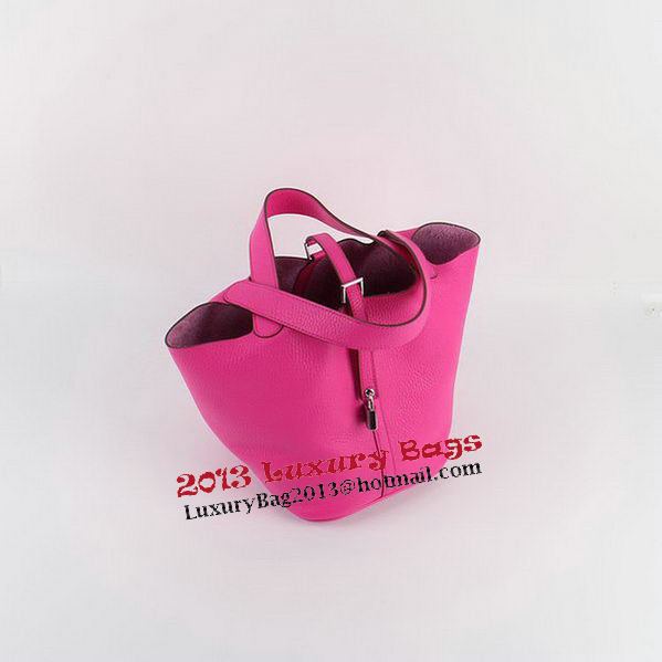 Hermes Picotin Lock PM Bags Clemence Leather H8615 Rose Hermes Picotin Lock PM Bags Clemence Leather H8615 Rose