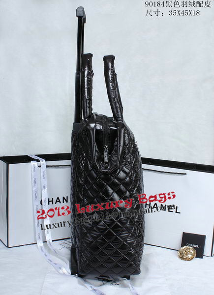 Chanel CoCo Cocoon Quilted Nylon Trolley Case A90184 Black Chanel CoCo Cocoon Quilted Nylon Trolley Case A90184 Black