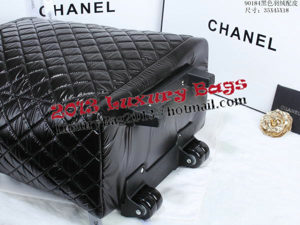 Chanel CoCo Cocoon Quilted Nylon Trolley Case A90184 Black Chanel CoCo Cocoon Quilted Nylon Trolley Case A90184 Black