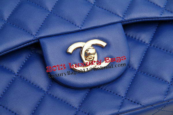 Chanel Jumbo Double Flaps Bags Original Lambskin Leather A36097 Blue Chanel Jumbo Double Flaps Bags Original Lambskin Leather A36097 Blue