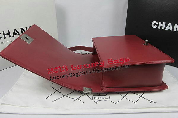 Boy Chanel Flap Shoulder Bag Burgundy Original Sheepskin A67087 Silver Boy Chanel Flap Shoulder Bag Burgundy Original Sheepskin A67087 Silver