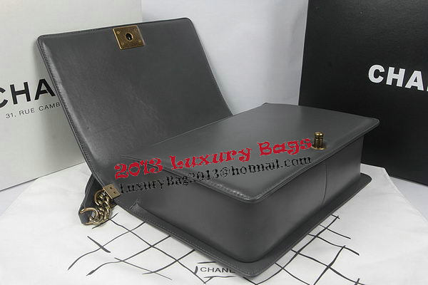 Boy Chanel Flap Shoulder Bag Grey Original Sheepskin A67087 Brass Boy Chanel Flap Shoulder Bag Grey Original Sheepskin A67087 Brass