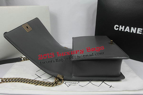 Boy Chanel Flap Shoulder Bag Grey Original Sheepskin A67087 Brass Boy Chanel Flap Shoulder Bag Grey Original Sheepskin A67087 Brass