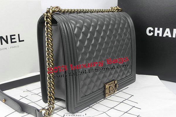 Boy Chanel Flap Shoulder Bag Grey Original Sheepskin A67087 Brass Boy Chanel Flap Shoulder Bag Grey Original Sheepskin A67087 Brass