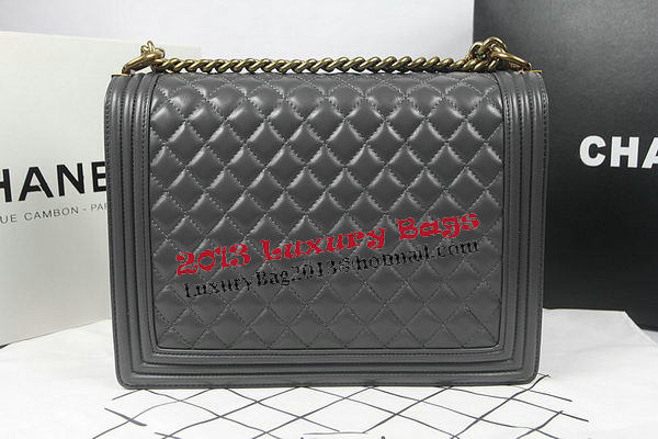 Boy Chanel Flap Shoulder Bag Grey Original Sheepskin A67087 Brass Boy Chanel Flap Shoulder Bag Grey Original Sheepskin A67087 Brass