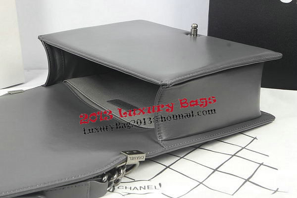 Boy Chanel Flap Shoulder Bag Grey Original Sheepskin A67087 Silver Boy Chanel Flap Shoulder Bag Grey Original Sheepskin A67087 Silver