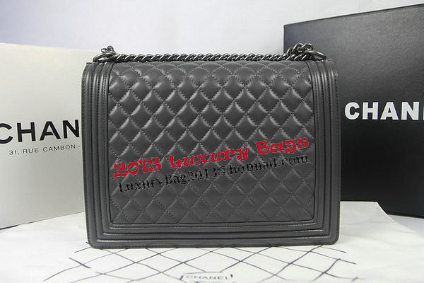 Boy Chanel Flap Shoulder Bag Grey Original Sheepskin A67087 Silver Boy Chanel Flap Shoulder Bag Grey Original Sheepskin A67087 Silver