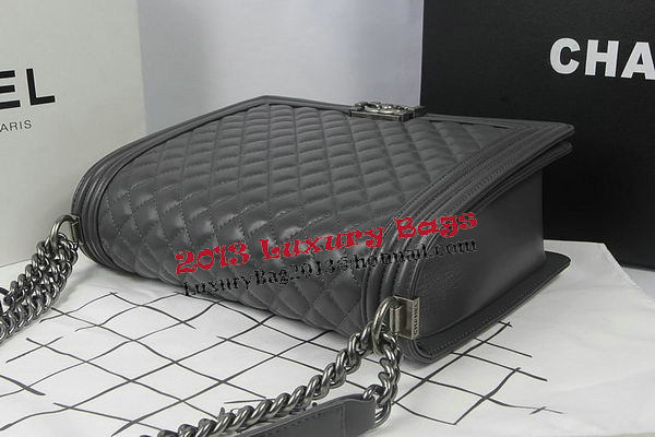 Boy Chanel Flap Shoulder Bag Grey Original Sheepskin A67087 Silver Boy Chanel Flap Shoulder Bag Grey Original Sheepskin A67087 Silver