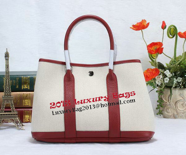 Hermes Garden Party 30cm Tote Bag Canvas Burgundy Hermes Garden Party 30cm Tote Bag Canvas Burgundy