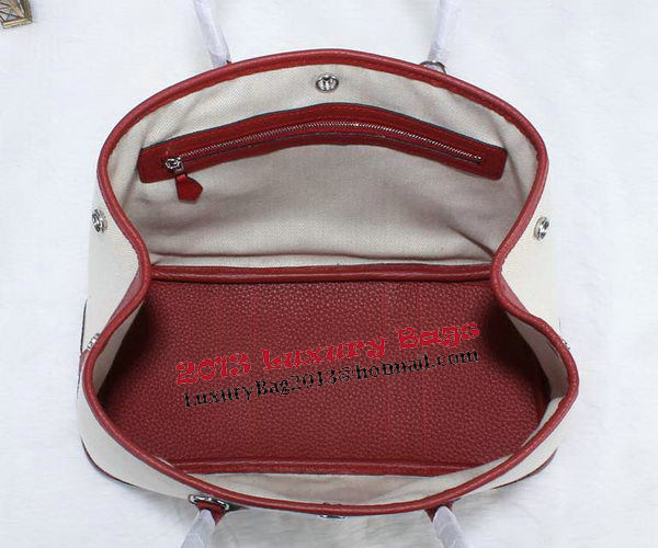Hermes Garden Party 30cm Tote Bag Canvas Burgundy Hermes Garden Party 30cm Tote Bag Canvas Burgundy