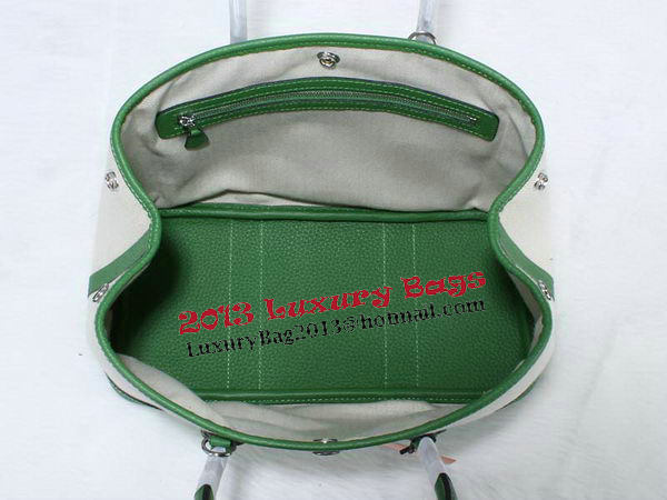 Hermes Garden Party 30cm Tote Bag Canvas Green Hermes Garden Party 30cm Tote Bag Canvas Green