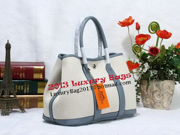 Hermes Garden Party 30cm Tote Bag Canvas SkyBlue Hermes Garden Party 30cm Tote Bag Canvas SkyBlue