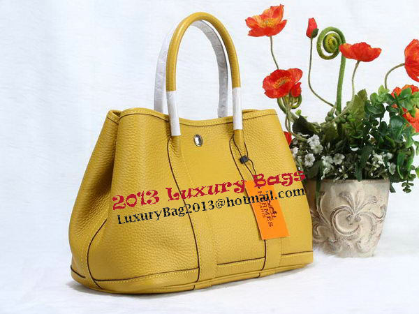 Hermes Garden Party 30cm Tote Bag Grainy Leather Yellow Hermes Garden Party 30cm Tote Bag Grainy Leather Yellow
