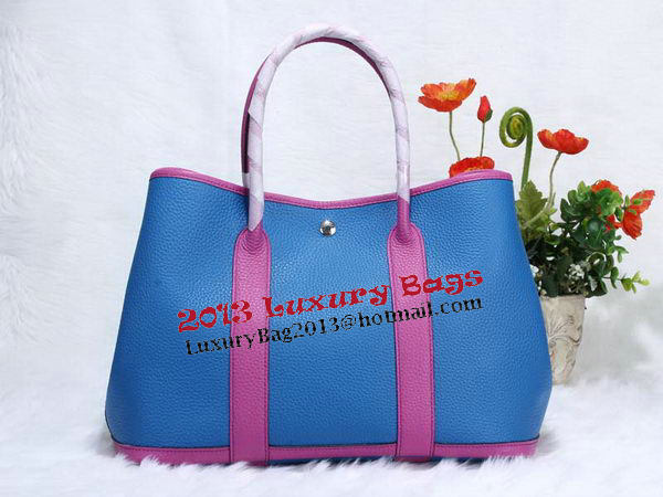 Hermes Garden Party 36cm Tote Bag Grainy Leather Blue Hermes Garden Party 36cm Tote Bag Grainy Leather Blue