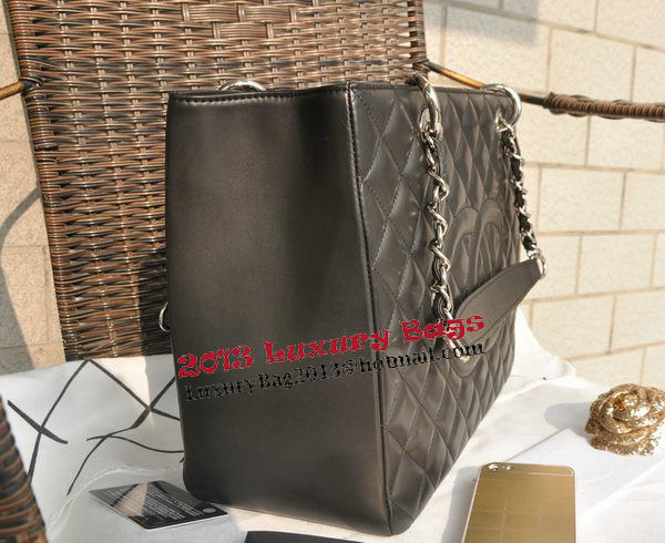 Chanel Classic Coco Bag Black GST Sheepskin Leather A50995 Silver Chanel Classic Coco Bag Black GST Sheepskin Leather A50995 Silver