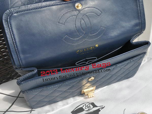 Chanel Glazed Crackled Leather Classic Flap Bag A30225 Royal Chanel Glazed Crackled Leather Classic Flap Bag A30225 Royal