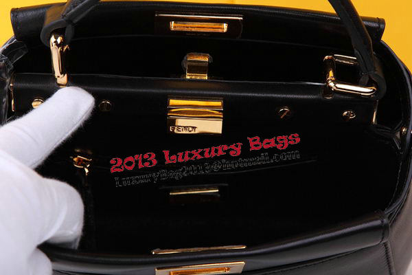 Fendi mini Peekaboo Bag Sheepskin Leather FD520885 Black Fendi mini Peekaboo Bag Sheepskin Leather FD520885 Black