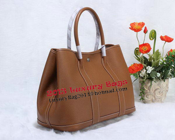 Hermes Garden Party 36cm Tote Bag Grainy Leather Brown Hermes Garden Party 36cm Tote Bag Grainy Leather Brown