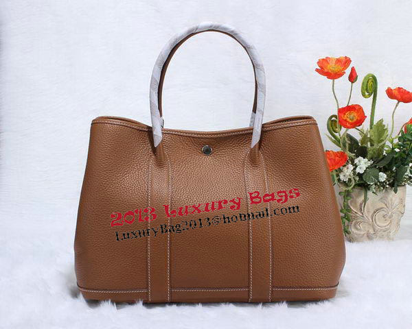 Hermes Garden Party 36cm Tote Bag Grainy Leather Brown Hermes Garden Party 36cm Tote Bag Grainy Leather Brown