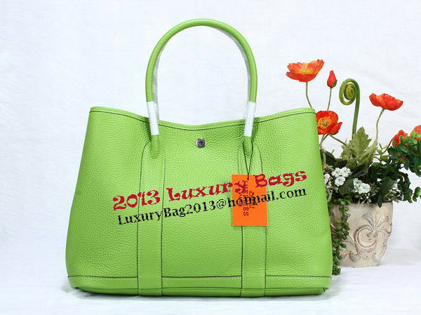Hermes Garden Party 36cm Tote Bag Grainy Leather Green Hermes Garden Party 36cm Tote Bag Grainy Leather Green
