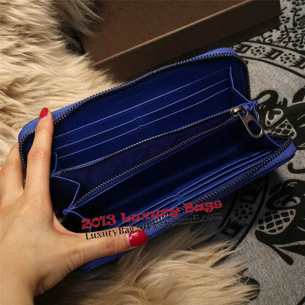 Bottega Veneta Intrecciato Nappa Zip Around Wallets 114073 Blue Bottega Veneta Intrecciato Nappa Zip Around Wallets 114073 Blue