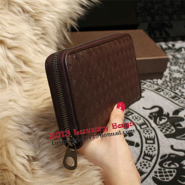 Bottega Veneta Intrecciato Nappa Zip Around Wallets 114073 Brown Bottega Veneta Intrecciato Nappa Zip Around Wallets 114073 Brown