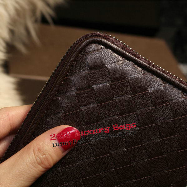 Bottega Veneta Intrecciato Nappa Zip Around Wallets 114073 Brown Bottega Veneta Intrecciato Nappa Zip Around Wallets 114073 Brown