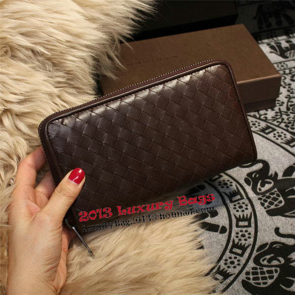 Bottega Veneta Intrecciato Nappa Zip Around Wallets 114073 Brown Bottega Veneta Intrecciato Nappa Zip Around Wallets 114073 Brown