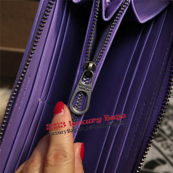 Bottega Veneta Intrecciato Nappa Zip Around Wallets 114073 Lavender Bottega Veneta Intrecciato Nappa Zip Around Wallets 114073 Lavender